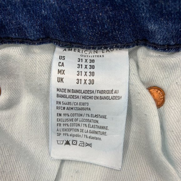 American Eagle 31 X 30 Jeans Super Skinny Next Level Flex Ne(x)t Distressed Hole - Picture 3 of 6